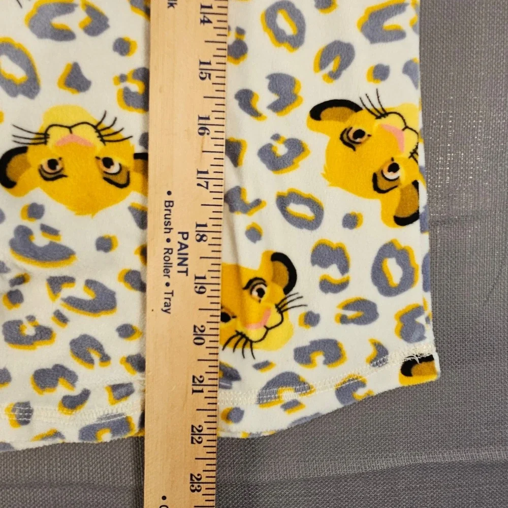 Disney The Lion King Simba Leopard Print Fleece Pajama Set  Large 12-14